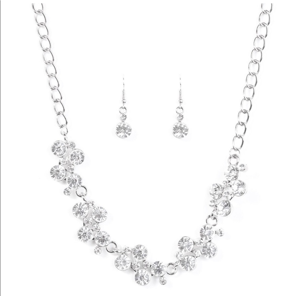 Elegant Silver Necklace & Earring Set